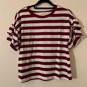 Stripe Ruffle Tee